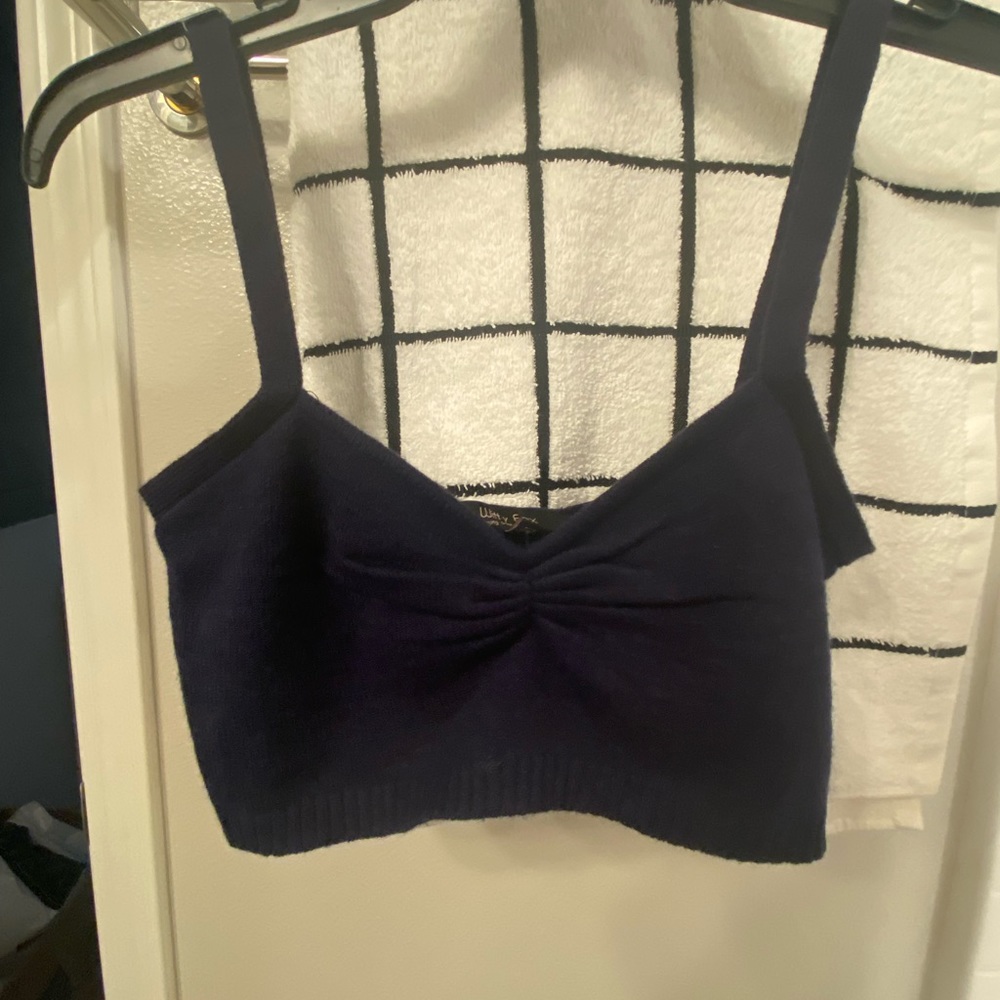 Sweater fabric bra top